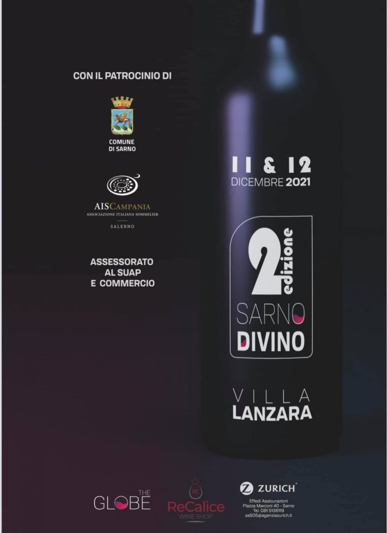 Sarno di vino 11/12Dicembre2021, tra gli eventi ottimi per la degustazione di buon vino