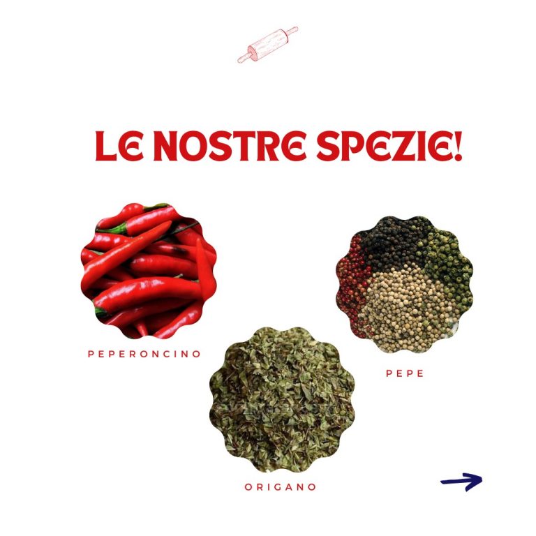 Le spezie, come origano, pepe e peperoncino, o altri aromi sono tra i nostri prodotti