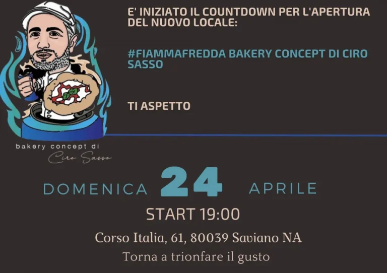 Domenica 24/04, con Ciro Sasso, ecco il nuovo concept di Arte Bianca, alla Pizzeria Fiammafredda bakery