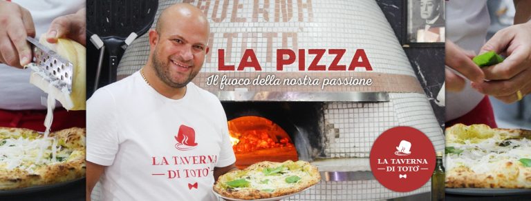La Pizza Miseria e nobiltà della Pizzeria La Taverna di Totò quadripartisce la Pizza gourmet, con un pò di classico