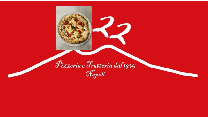 La Pizza Gambero Rosso, con Gianni Improta, Star della Pizzeria & Trattoria Al 22, è anche di tale colore, perchè legata al Vesuvio