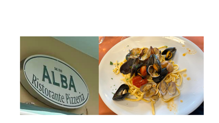 Il DiretTour al Ristorante Alba per degli spaghetti a vongole e cozze sono buoni come la bellezza del mare al chiarore del Sole