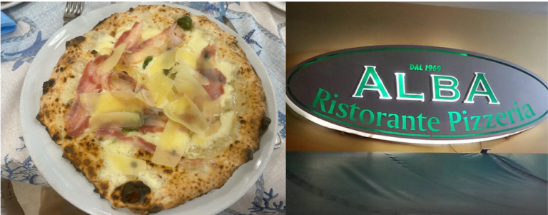 Da Alba Ristorante Pizzeria, Pizza con provolone del monaco e pancetta e non solo