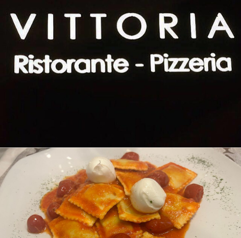 Al Ristorante Vittoria ravioli ricotta e spinaci con pomodorini per gusto fresco